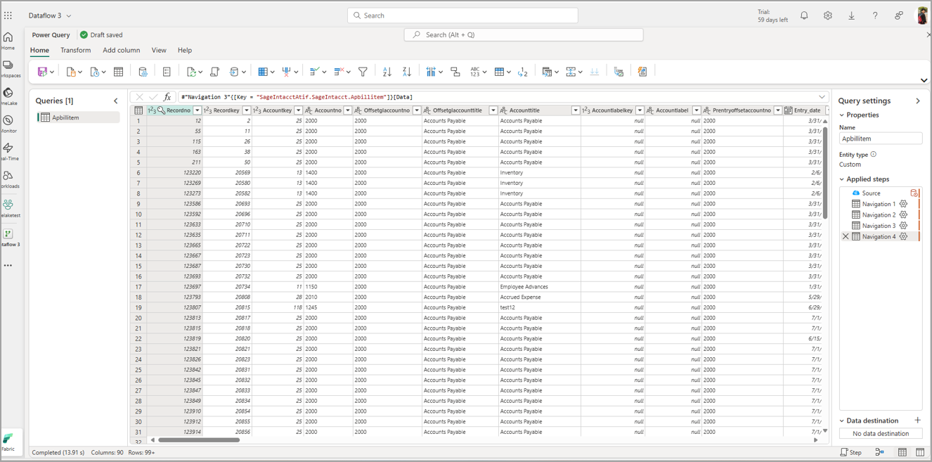 Fabric Client Power Query