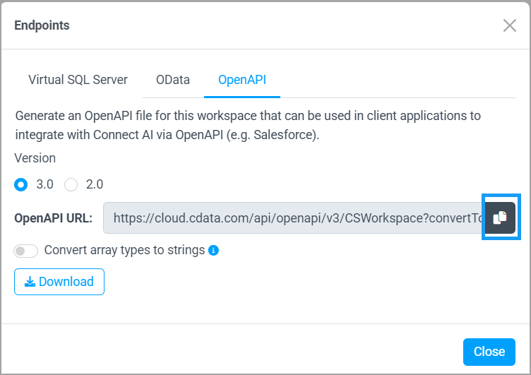 Retool client endpoints URL
