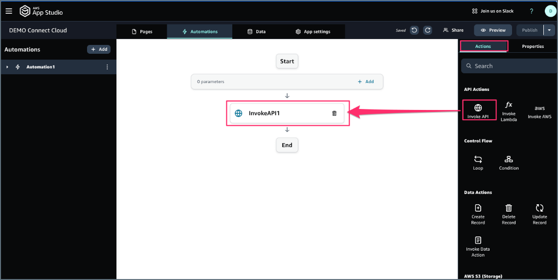 AWS App Studio client automation