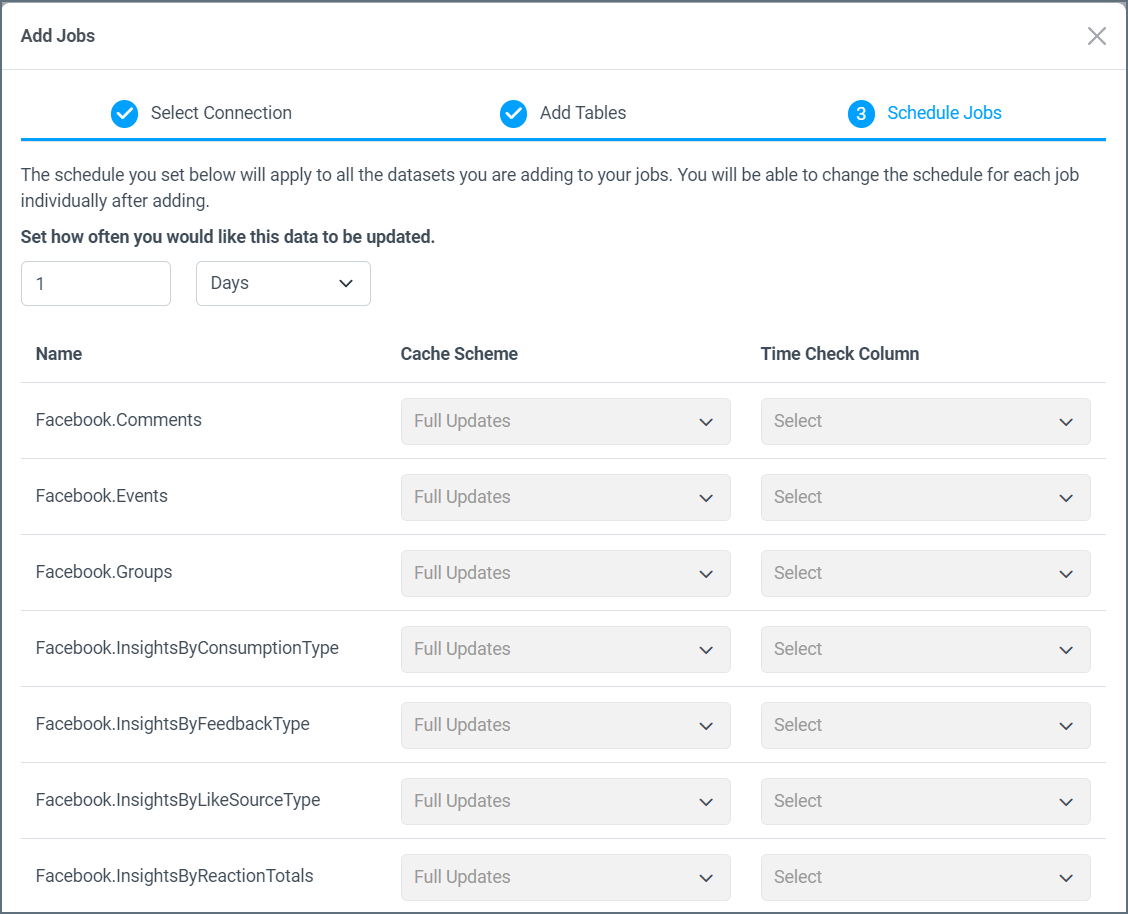 Caching schedule jobs