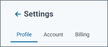 Settings tabs embedded