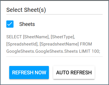 Sheets refresh