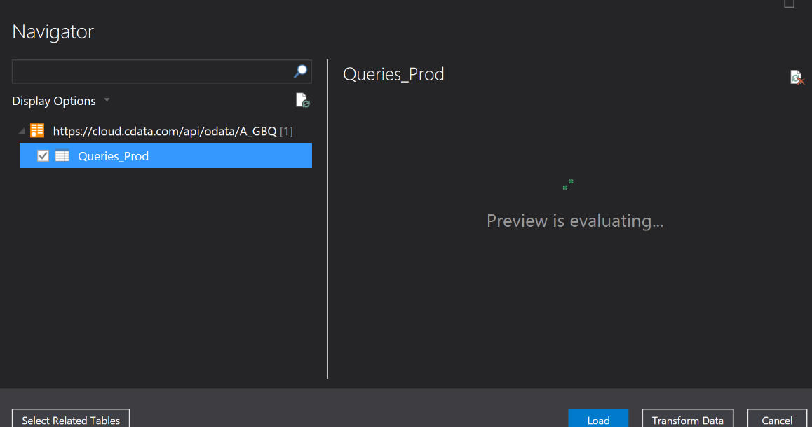 Azure Analysis OData Load