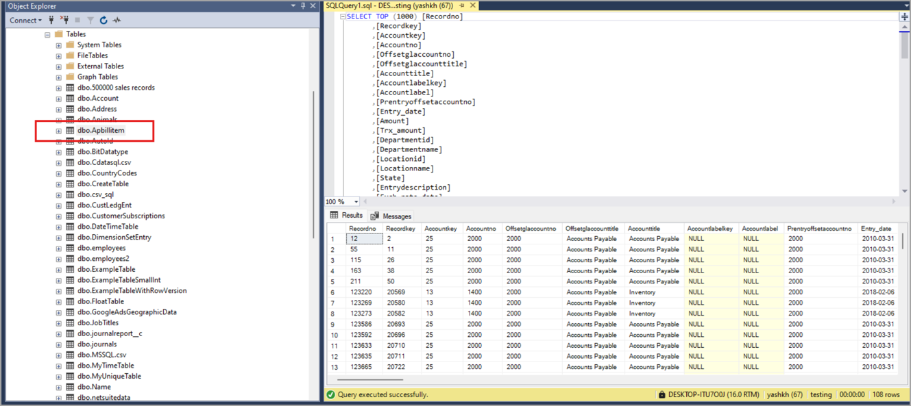 Fabric Client Query Editor