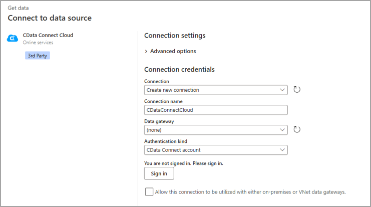 Fabric Client Sign In