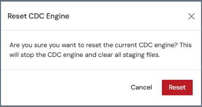 CDCエンジンのリセット確認ダイアログ