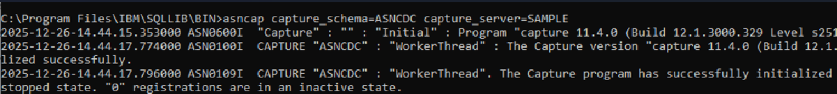ASN capture agent foreground status