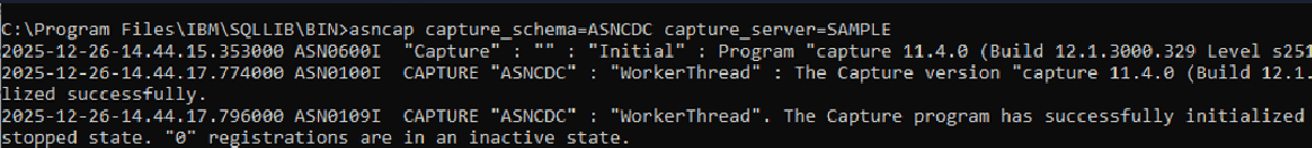 ASN capture agent foreground status