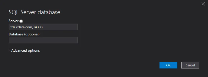 Azure Analysis Enter DB