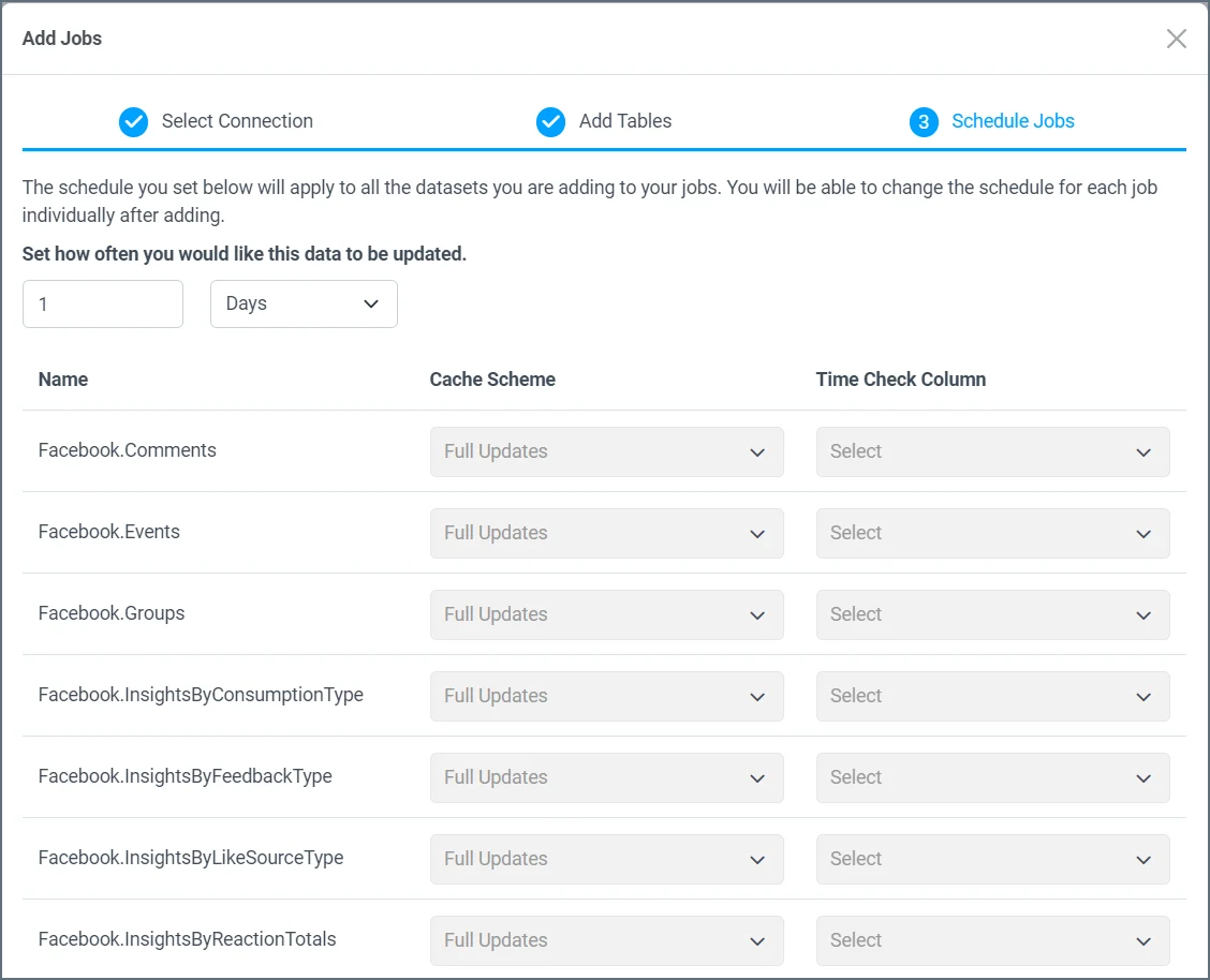 Caching schedule jobs