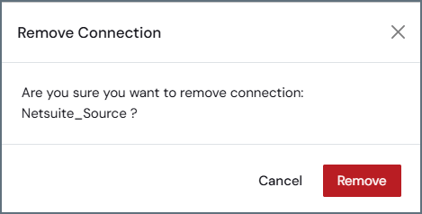 Remove Connection dialog box