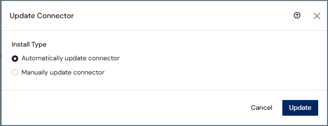 Update Connector dialog box