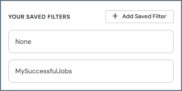 Saved Filters list