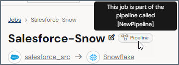 Pipeline icon tooltip showing pipeline name