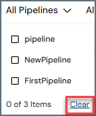 Clear filter