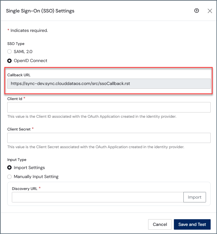 OpenID Connect callback URL configuration