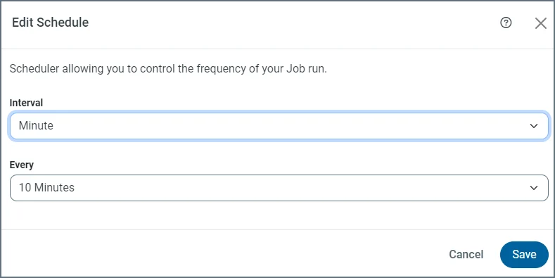 Edit Schedule dialog box