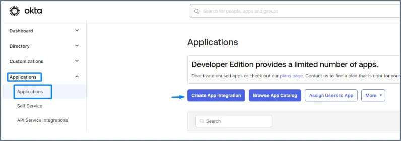 Okta Create App Integration