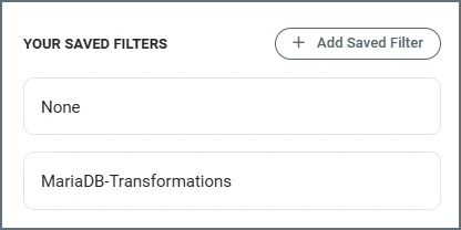 Add Saved Filter dialog box