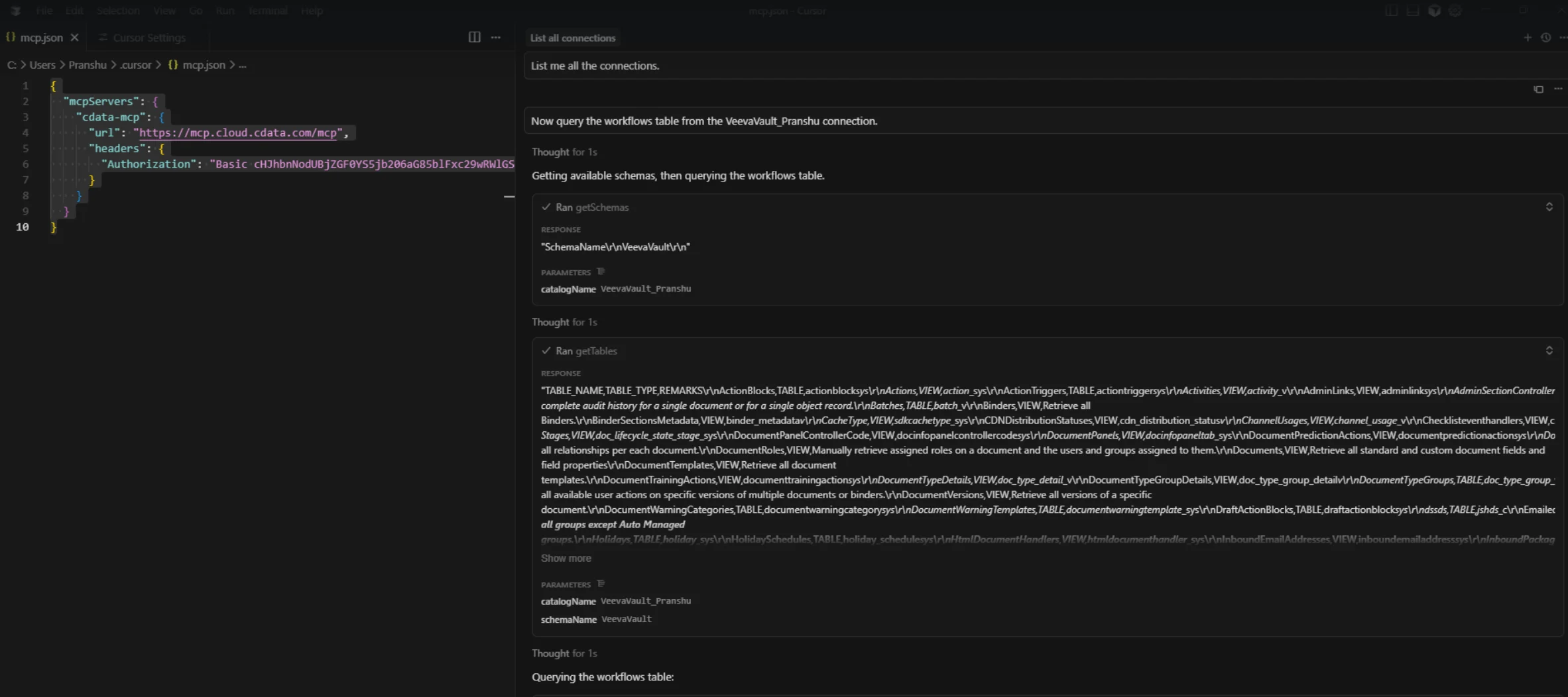 Cursor sample chat