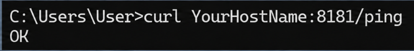 Successful healthcheck response