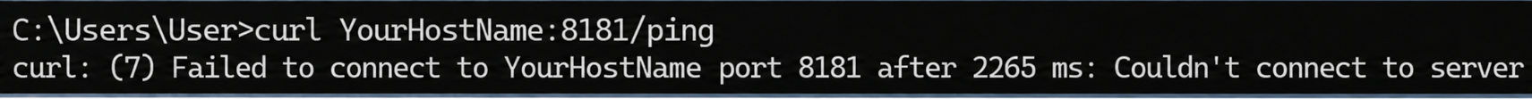 Connection error response