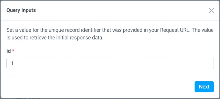 API query inputs