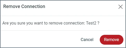 Remove Connection dialog box