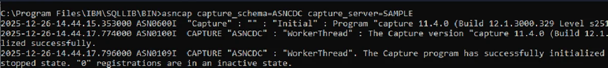 ASN capture agent foreground status