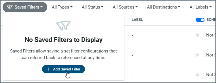 Add Saved Filter