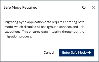 Safe mode prompt