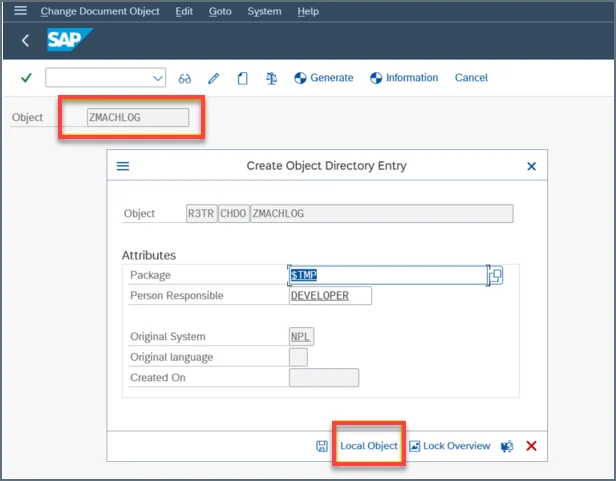 Create Object Directory Entry dialog box
