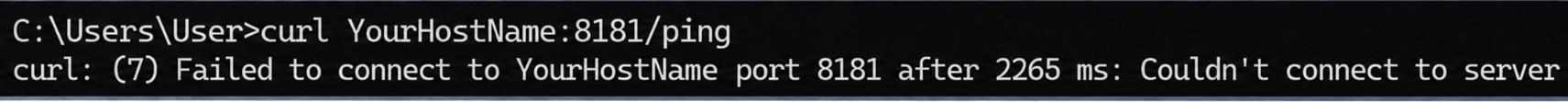 Connection error response