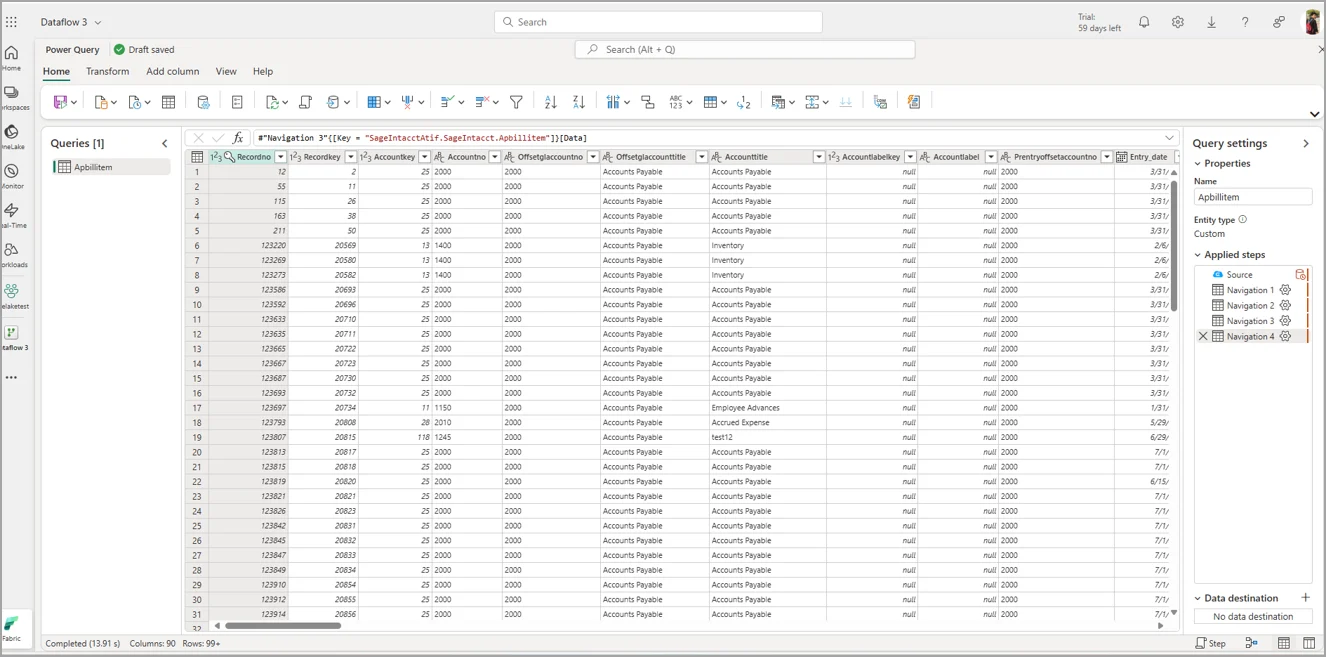 Fabric Client Power Query