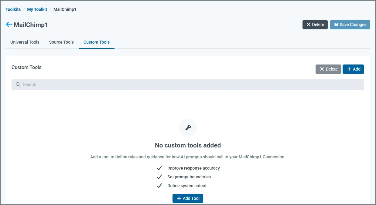 Add a custom tool