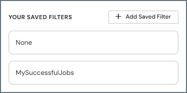 Saved Filters list