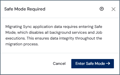 Safe mode prompt