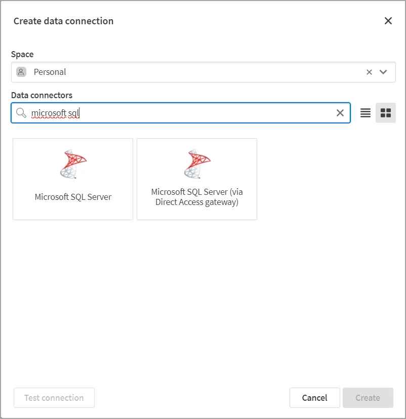 Qlik Create SQL Server