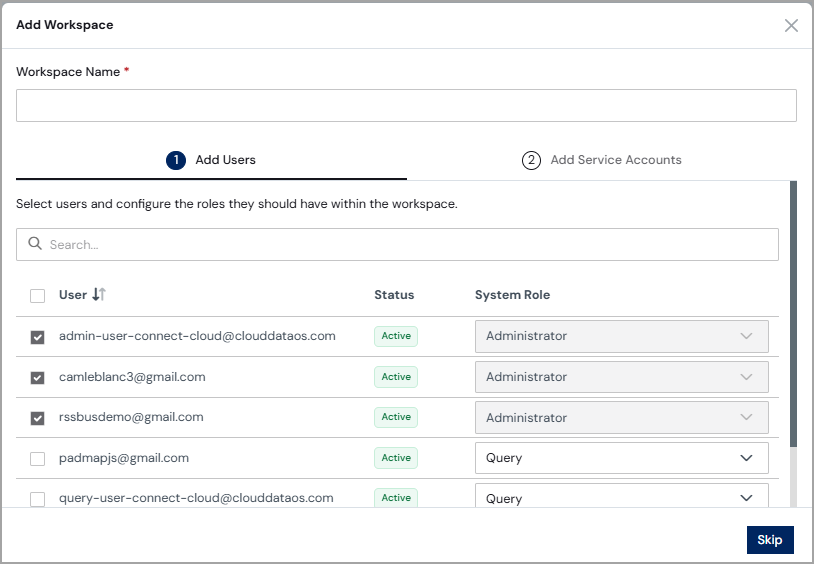 Add workspace