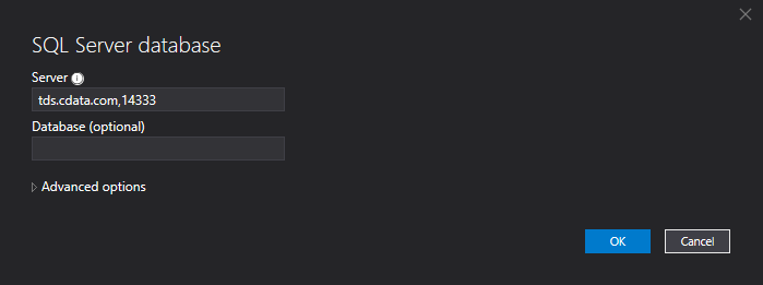 Azure Analysis Enter DB