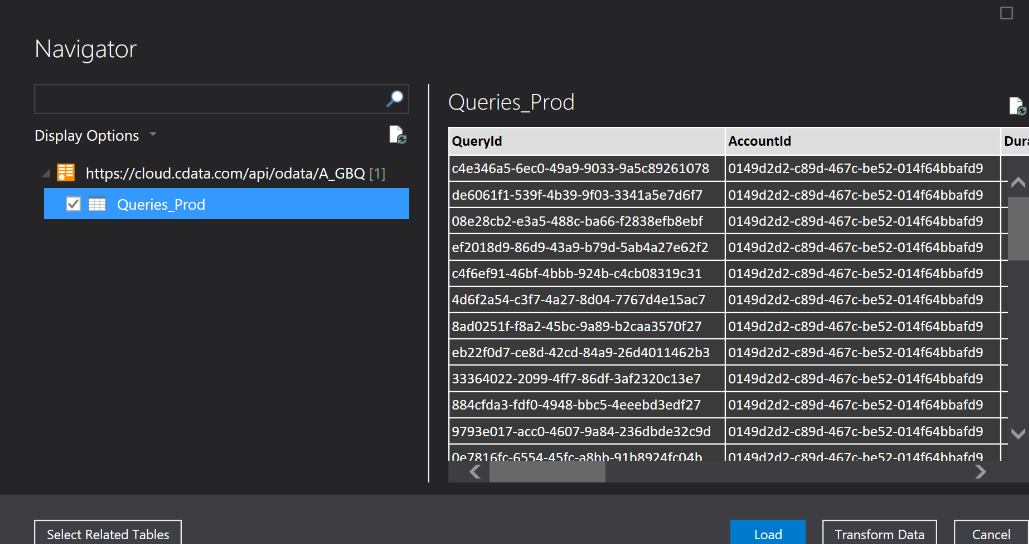 Azure Analysis OData Navigator