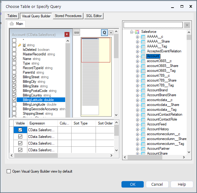 Alteryx query builder