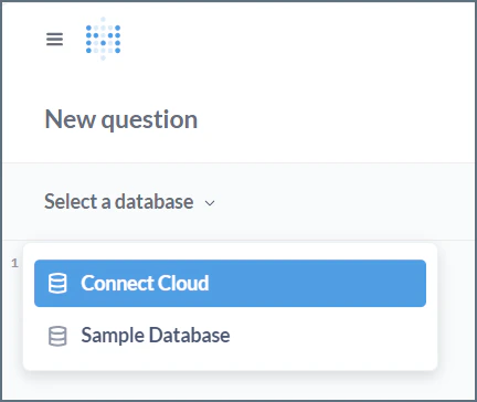 Metabase Client Select Database