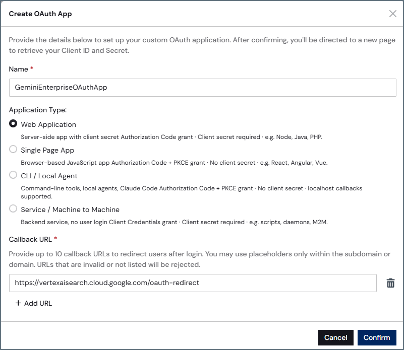 Creating an OAuth App in CData Connect AI