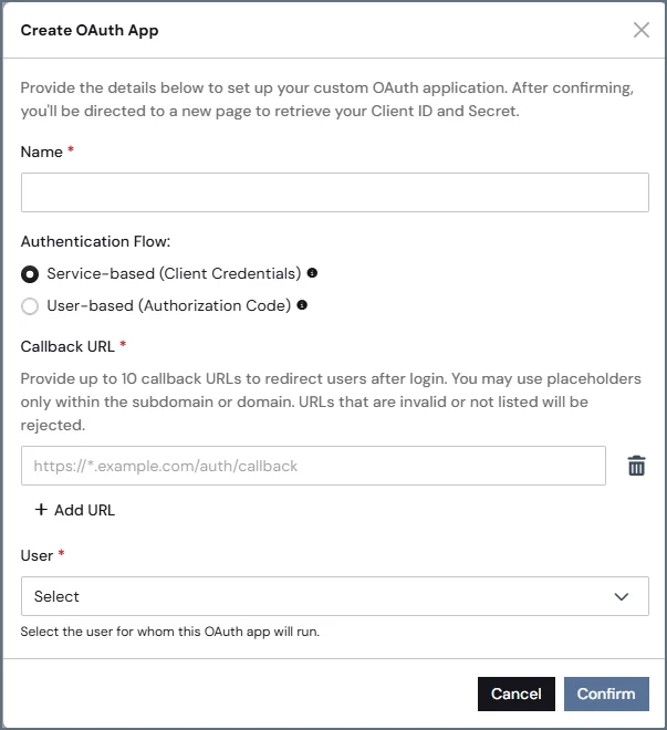 Create OAuth App