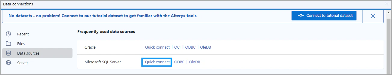 Alteryx SQL Server Connect