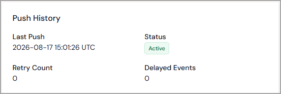 SIEM push history