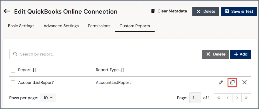 Duplicate custom report