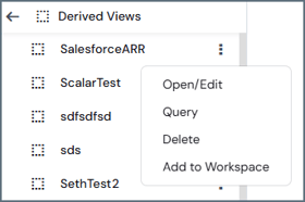 Query derived view