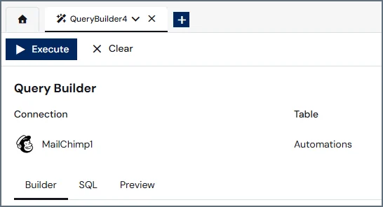 Query builder initial